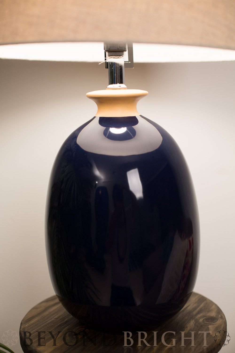 Sia Navy Blue Bedside Table Lamp Light