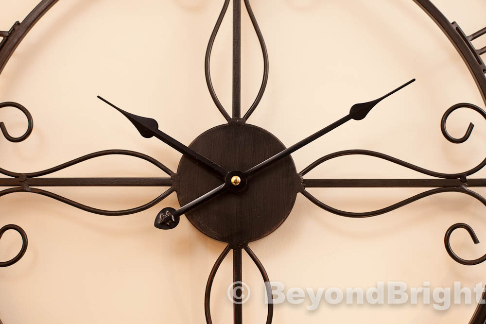 Ornate 60cm Wrought iron Wall Clock Vintage Clocks
