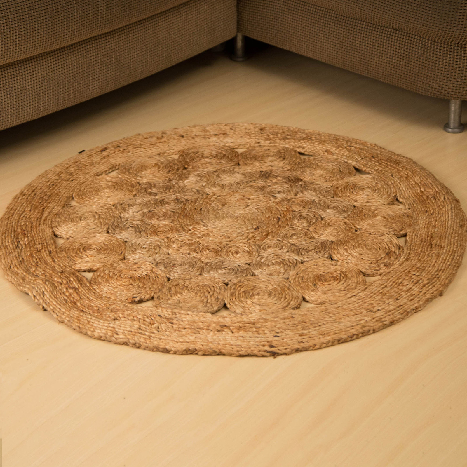 Adorn 90cm Round Jute Rug Natural Jute Rugs Beyond Bright