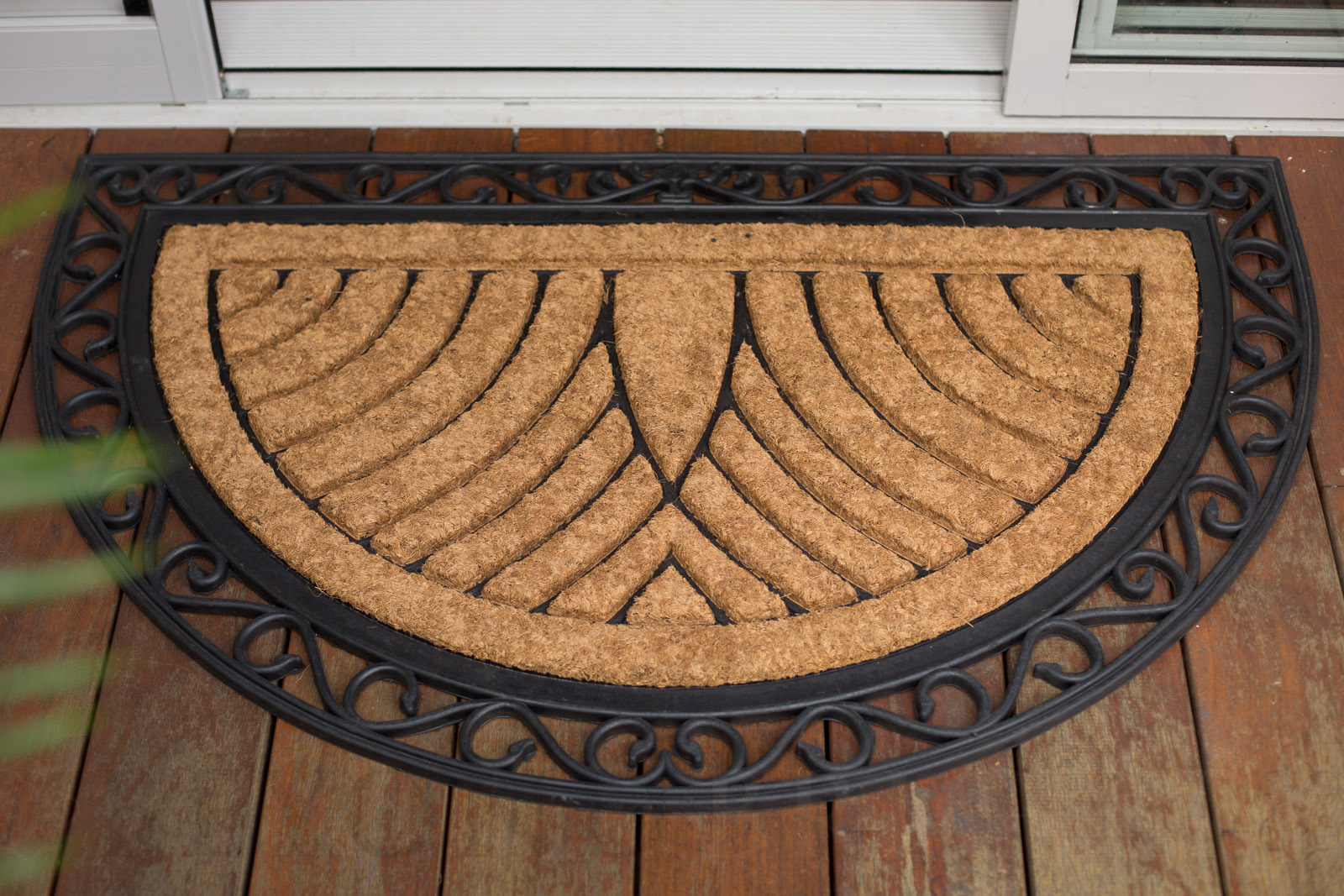 Oversized Half Moon Rubber Door Mat 75 x 120cm