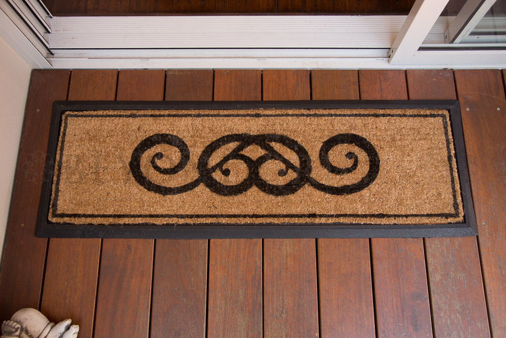 Long Ornate Rubber Double Door Mat 40 x 120cm