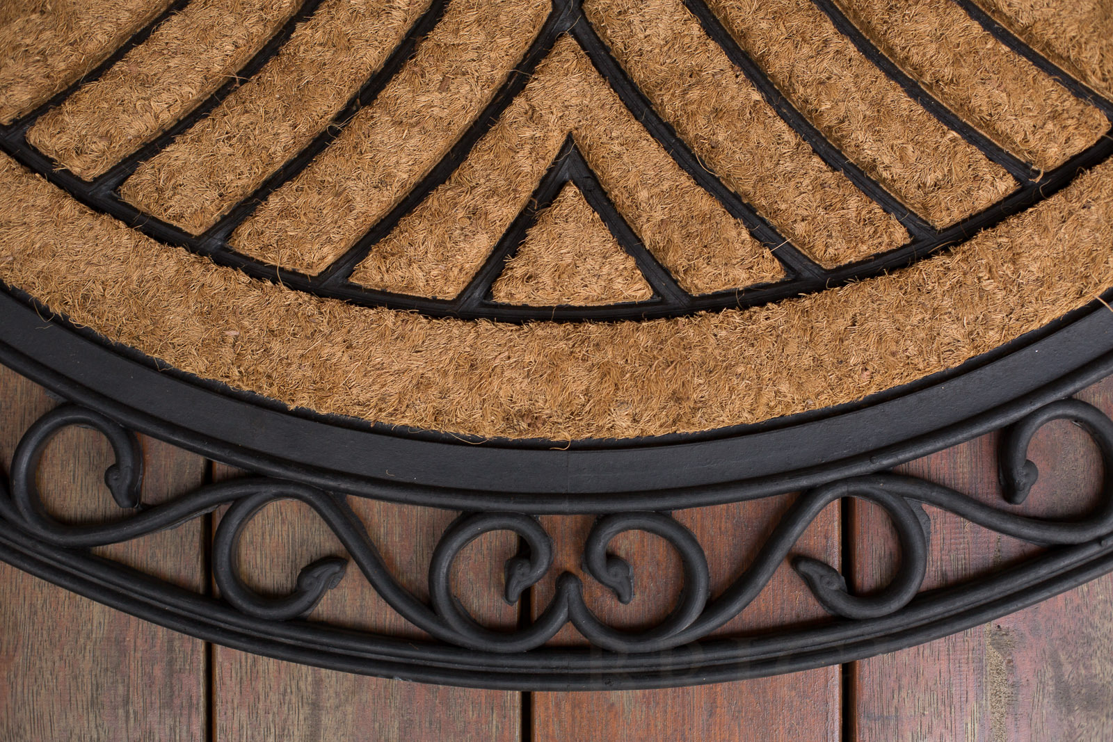 Oversized Half Moon Rubber Door Mat 75 x 120cm