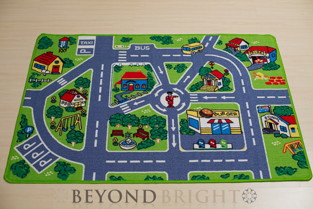 Kids Playmat City Street Children's Interactive Educational Rugs