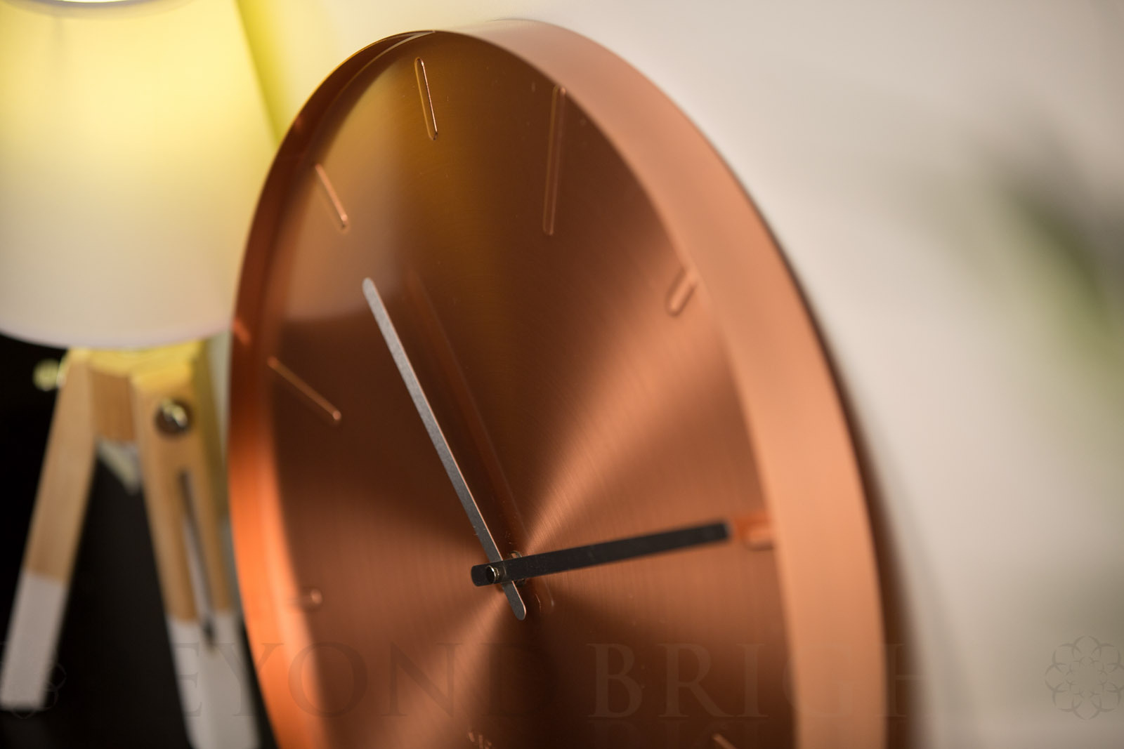 Karlsson Belt Wall Clock 40cm Copper Plated Modern Designer Clocks