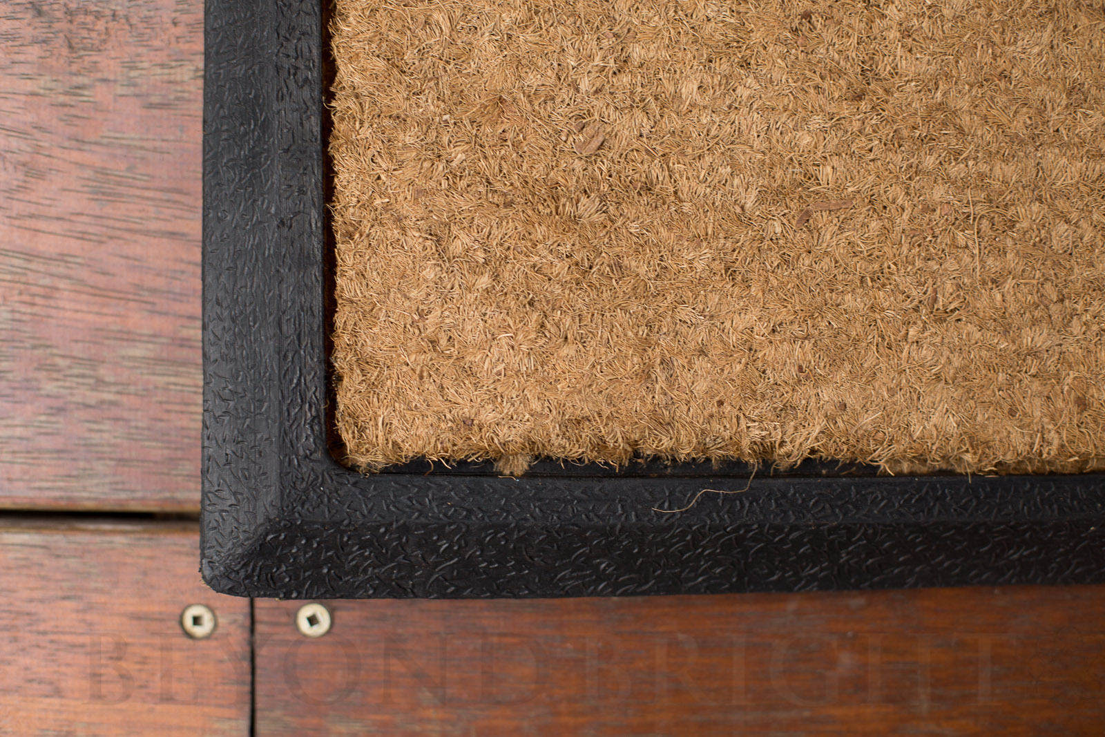 Plain Coir Long Scroll Rubber Double Door Mat 40 x 120cm