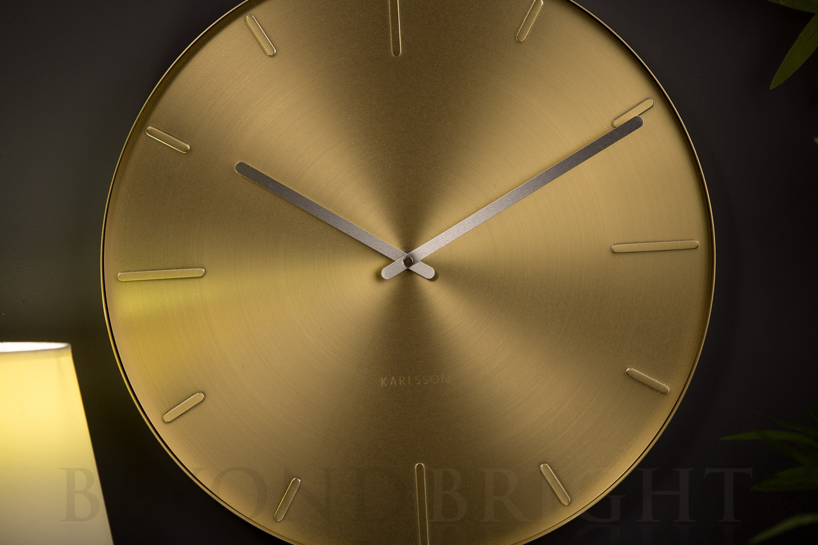 Karlsson Belt Wall Clock 40cm Brass Plated Modern Designer Clocks