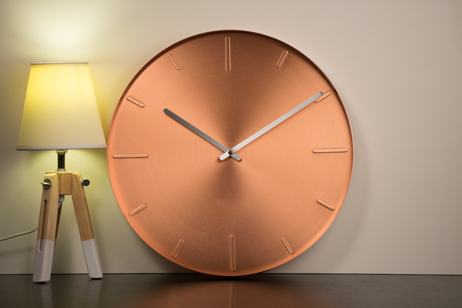 Karlsson Belt Wall Clock 40cm Copper Plated Modern Designer Clocks