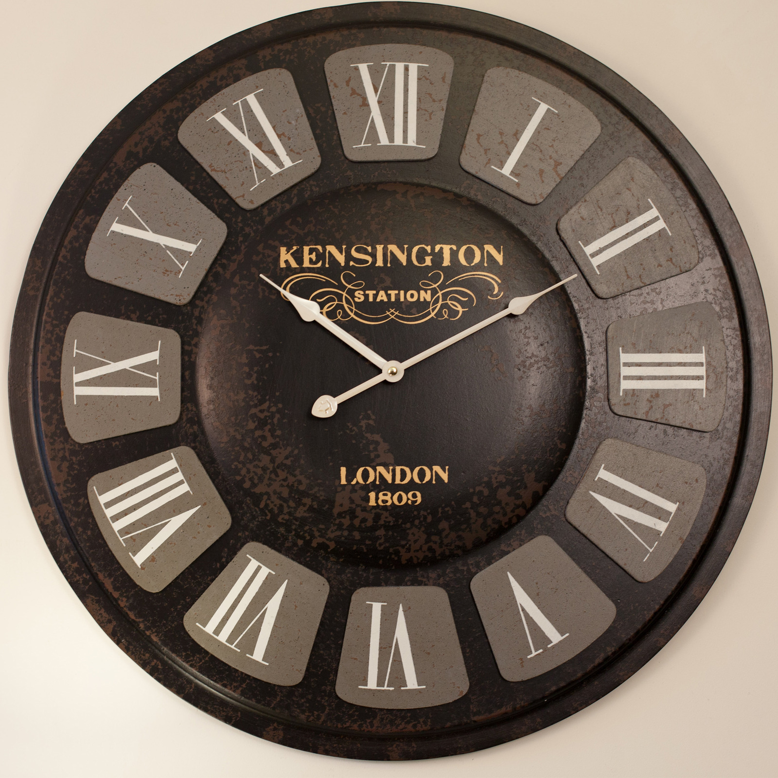 Wooden Kensington Station Wall Clock Vintage Clocks