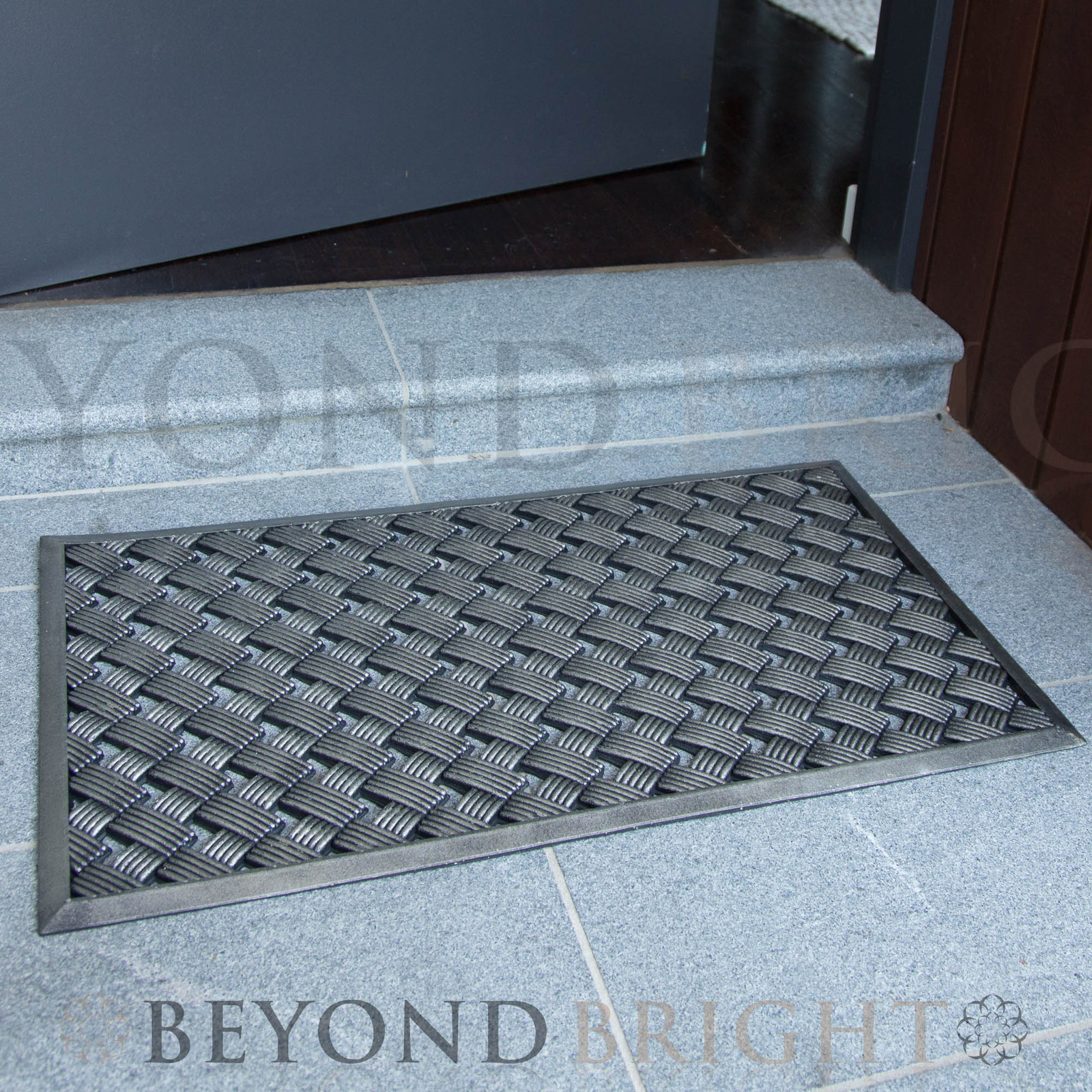 DoorMat 45x75 cm BROOKLYN SILVER Door Mat Outdoor Heavy ...