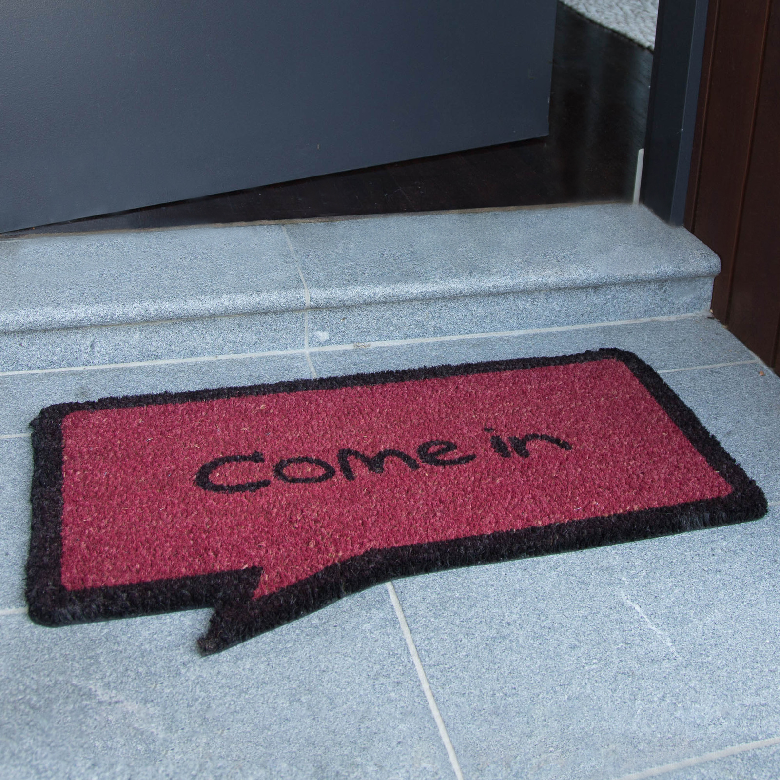 45 x 75cm Coir RED Rubber Door Mat