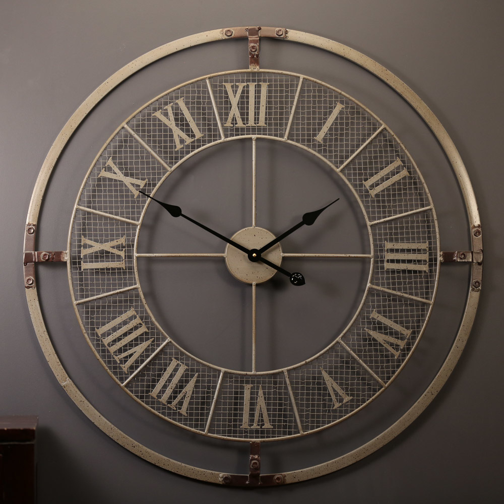 Mesh 80cm Wall Clock Grey