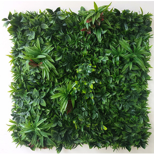 Select Range Artificial Green Wall Leaf Screens / Panels UV Stabalised - 1m x 1m - Green Meadows