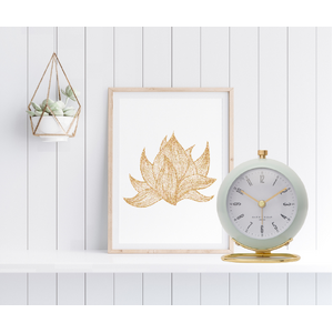 GRACE SAGE GREEN SILENT ALARM CLOCK