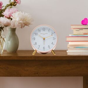 MAISIE BLUSH SILENT ALARM CLOCK 11x5cm