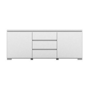 Elara Buffet Sideboard - 2 Door 3 Drawers - High Gloss White - 160x66cm