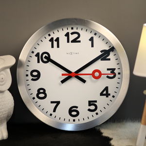 NeXtime Silent Station Wall Clock - Numerical - White - 35cm