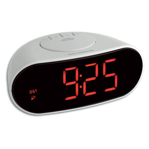 TFA Germany Silent Digital Alarm Clock - Black and white - 17cm