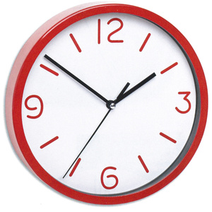 TFA Germany Silent Sweep Wall Clock - Red - 20cm