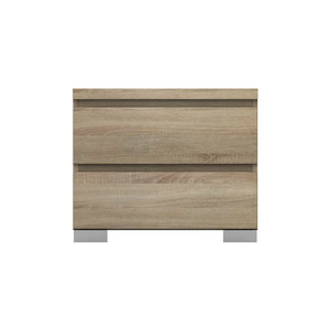 Elara Bedside Table - 2 Drawer - Light Sonoma Oak - 55x46cm