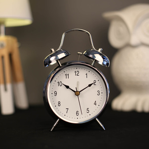 TFA Germany Nostalgia Electronic Bell Alarm Clock - Chrome - 12cm