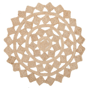 Piazza JuteTessellate Round Rug - Natural