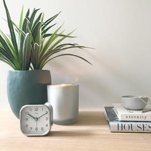 Toki - Liv Silent Sweep Alarm Clock - Chrome - 7cm