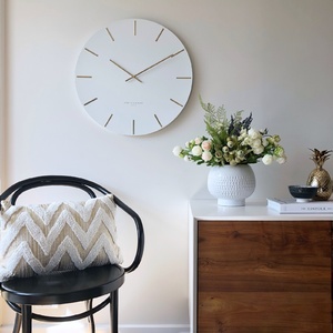 Luca White 40cm Silent Wall Clock