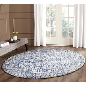 Evolve Frost Transitional Round Rug - Blue