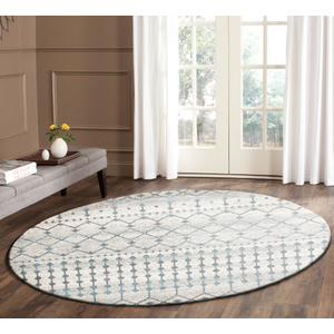 Evolve Slate Transitional Round Rug - White