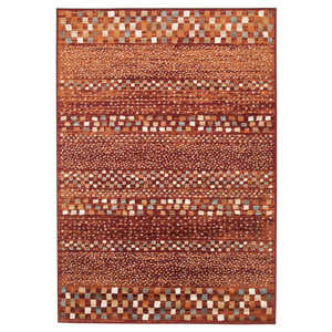 Mayfair Squares Rug - Rust