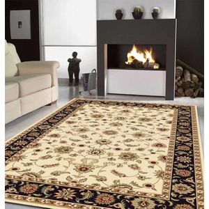 Sydals Classic Border Rug - Ivory with Black