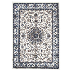 Sydals Medallion Border Rug - White with White