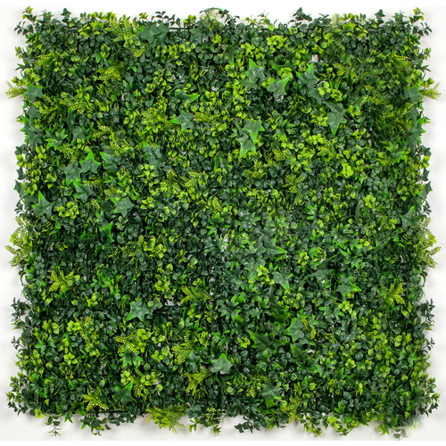 UV Stabalised Artificial Green Wall Leaf Screens / Panels - 1m x 1m - Spring Sensation