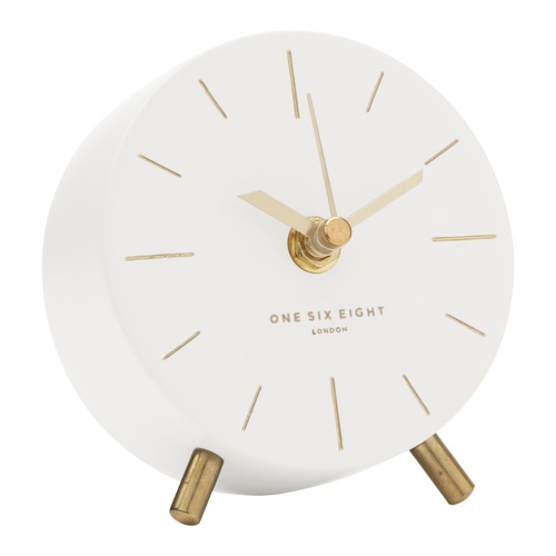 Angelo SILENT Mantel Clock by One Six Eight London - White