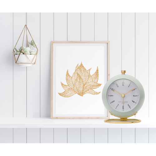 GRACE SAGE GREEN SILENT ALARM CLOCK
