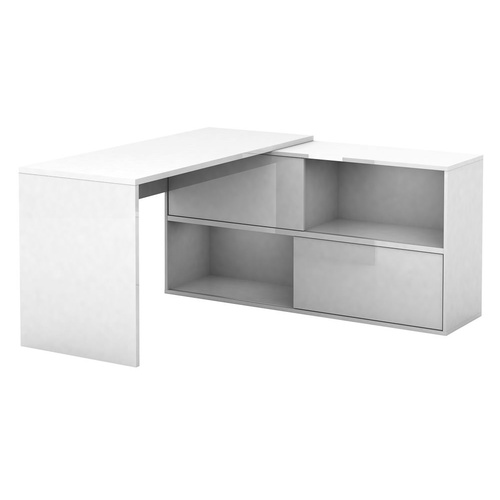 Buy Mateo Executive Office Desk 2 Sliding Door 2 Open Shelves