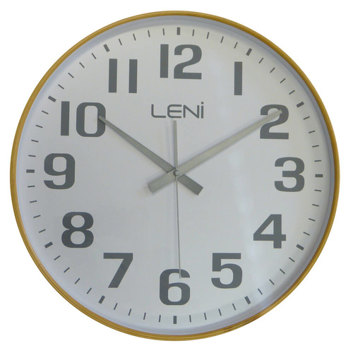 Leni Wood Wall Clock - White - 27.5cm