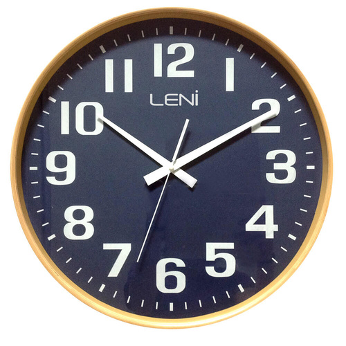 Leni Wood Wall Clock - Navy - 40.5cm