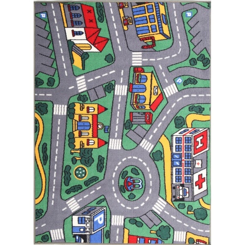 Kids Castle - City Road - Multicoloured - 133x200cm