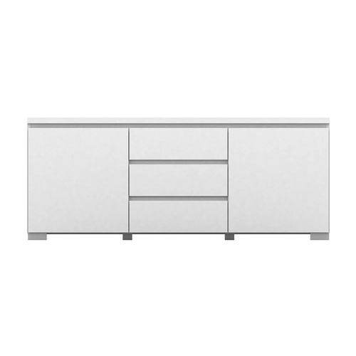 Elara Buffet Sideboard - 2 Door 3 Drawers - High Gloss White - 160x66cm