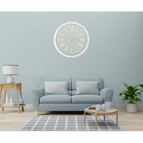 MARY 50CM GLASS WALL CLOCK