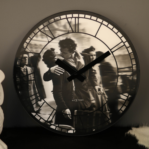 NeXtime Silent Kiss Me in Paris Wall Clock - 35cm
