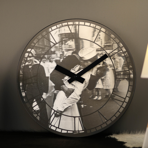 NeXtime Kiss Me in New York Wall Clock - 35cm