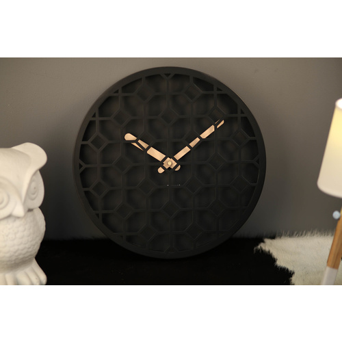 NeXtime Silent Discrete Wall Clock - Black - 36cm