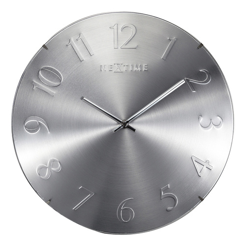 NeXtime Elegant Dome Wall Clock - Silver - 35cm