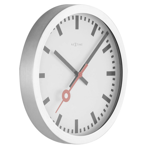 NeXtime Station Stripe Wall & Table Clock - Silver