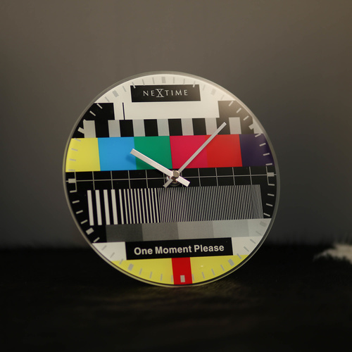 NeXtime Dome Glass Little Testpage Wall Table Clock - Multicolour - 20cm