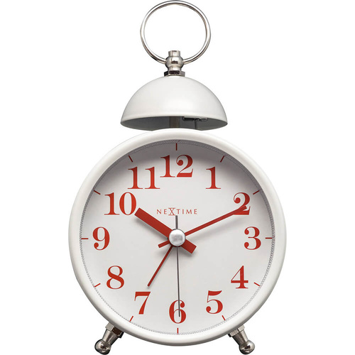 NeXtime Single Bell Alarm Clock - White - 9x16cm
