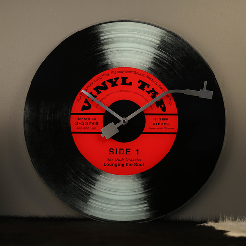 NeXtime Vinyl Tap Wall Clock - Black - 43cm