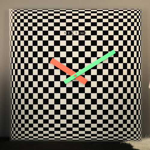 NeXtime Victor Time Wall Clock - Black White - 43x43cm